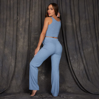 Lustrous Ribbed Lounge Bottoms - FINAL SALE